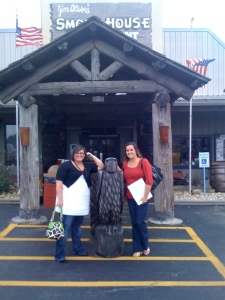 Missy and Katie with the Monteagle "Eagle" at the Smokehouse Lodge where we did our homestudy