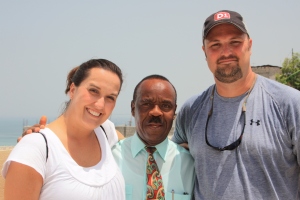 Mike and Missy with Dr. Bernhard at the Orphanage in Port au Prince